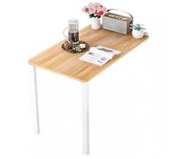 Mesa de comedor plegable montada en la pared, escritorio moderno con patas de hierro, estación de trabajo que ahorra espacio para cocina, oficina, lavandería, 120 x 80 cm (acabado natural)