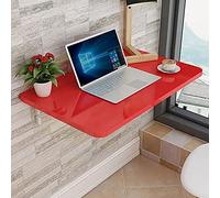 Mesa de comedor plegable montada en la pared, escritorio que ahorra espacio para oficina en casa y cocina, color rojo, 100 x 40 cm, perfecta para espacios pequeños