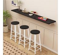 Mesa de comedor plegable montada en la pared, mesa de bar para ahorrar espacio, diseño ClickFold para un uso versátil, color negro, 100 x 30 cm, perfecta para espacios pequeños