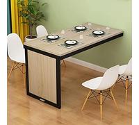 Mesa de comedor plegable montada en la pared para espacios pequeños, escritorio convertible de MDF para oficina, cocina y dormitorio, mesa de pared compacta (blanco y negro, 100 x 50 cm)