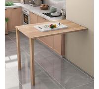 Mesa de comedor plegable montada en la pared que ahorra espacio, banco de trabajo multifuncional desplegable con soportes de metal, 75 x 60 cm para espacios pequeños y hogares modernos