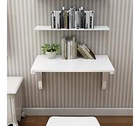 Mesa de comedor plegable montada en la pared que ahorra espacio, elegante escritorio de madera blanca para espacios pequeños, mesa esquinera versátil para computadora en casa, oficina y comedor