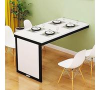 Mesa de comedor plegable montada en la pared que ahorra espacio, escritorio de cocina moderno de madera de 31.5 x 19.7 pulgadas, mesa de pared plegable para oficina en casa, compacta y elegante