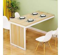 Mesa de comedor plegable para ahorrar espacio, moderna mesa de cocina de madera y escritorio plegable para espacios pequeños, perfecta para una vida compacta