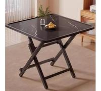 Mesa de comedor plegable portátil con diseño de borde elevado, ahorra espacio para áreas pequeñas, perfecta para comedor y cocina, no requiere montaje, compacta y versátil