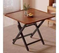 Mesa de comedor plegable portátil con diseño de borde elevado, ahorra espacio para espacios pequeños, ideal para comedor y cocina, no requiere instalación