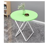 Mesa de comedor plegable portátil para balcón con soporte de metal y diseño de mesa de mármol, mesa auxiliar redonda para cocina o café, 80 cm, 6 colores disponibles