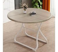 Mesa de Comedor Plegable Redonda con Marco de Metal Resistente y Tapa Gruesa, Liviana y Ahorro de Espacio, Ideal para Patio, Patio Trasero y Eventos Beauty Comes