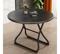 Mesa de Comedor Plegable Redonda con Marco de Metal Resistente y Tapa Gruesa, Liviana y Ahorro de Espacio, Ideal para Patio, Patio Trasero y Eventos Beauty Comes