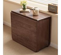 Mesa de comedor plegable resistente con ruedas, mesa de cocina extensible marrón, mesa de comedor de madera móvil con espacio de almacenamiento, compacta de 140 cm, muebles de comedor