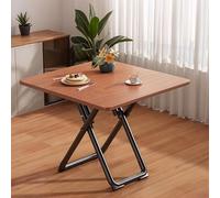 Mesa de comedor portátil - Diseño moderno extensible de granja, redonda y cuadrada para uso en interiores y exteriores, mesa de ocio blanca de 70 cm