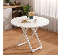 Mesa de comedor portátil extensible para exteriores, versátil de 70 cm, redonda/cuadrada, diseño rústico moderno para comedor y reuniones, elegante mesa de ocio blanca para jardín y patio