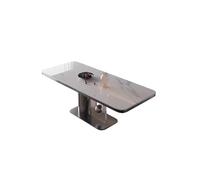 Mesa de comedor rectangular de pizarra, mesa de cocina que ahorra espacio, moderna sala de estar, mesa de centro de departamento pequeño
