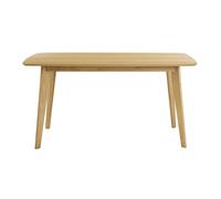 Miliboo Leena - Mesa de comedor rectangular escandinava, madera clara, roble L150 cm