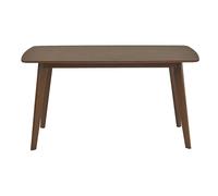 Mesa de comedor rectangular escandinava de madera oscura nogal L150 cm LEENA