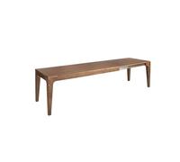 Mesa de Comedor Rectangular Extensible Modelo 1190 Angel Cerdá; Madera Chapada en Nogal Natural; 200 a 300 cm
