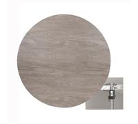 Mesa de comedor redonda de madera de 100 cm de diámetro, repuesto para oficina, acabado de madera blanca (color roble gris, 40 cm), diseño elegante y versátil