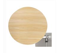 Mesa de comedor redonda de madera de 100 cm, panel de repuesto para oficina, acabado de madera blanca (nogal claro, 20 pulgadas, 50 cm), elegante y versátil