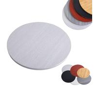 Mesa de comedor redonda de madera maciza de 28 pulgadas, color gris claro, repuesto para mesas de café y jardín, protector de encimera de bricolaje (40 cm)