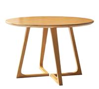 Mesa de comedor redonda de madera maciza de mediados de siglo, 80 x 75 cm, muebles modernos de cocina y comedor, mesa auxiliar compacta para sofá, color primario, pieza de decoración elegante