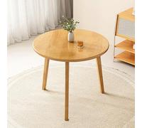 Mesa de comedor redonda de madera maciza, estilo granja, asientos 4-6, diseño moderno de mediados de siglo, mesa de cocina y sala de estar que ahorra espacio, perfecta para espacios pequeños