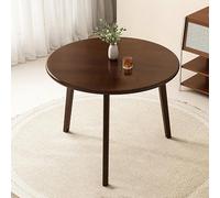 Mesa de comedor redonda de madera maciza, estilo granja, diseño moderno de mediados de siglo, ahorra espacio para cocina y sala de estar, asientos de 4 a 6 pulgadas, mesa de comedor pequeña perfecta