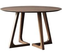 Mesa de comedor redonda de madera maciza rústica moderna de mediados de siglo para espacios pequeños, perfecta para cocina y comedor, asientos de 2 a 4 pulgadas, mesa de centro ideal para el ocio