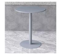 Mesa de comedor redonda de metal para espacios pequeños, color gris, 40,5 x 40,5 x 62 cm, mesa multifuncional para sofá, café, leche, té, bar, postre, negociación