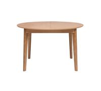 Mesa de comedor redonda extensible de madera clara roble L120-150 cm ANSEL
