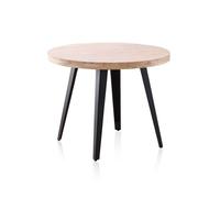 Mesa redonda fija berg negro - roble 100 x 78 x cm