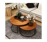 Mesa de comedor redonda pequeña mesa de oficina mesa de centro mesa de reunión para cocina, sala de estar, mesa redonda impermeable de escritorio (color: 3, tamaño: 1) (1 1)
