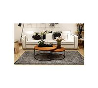 Mesa de comedor redonda pequeña mesa de oficina mesa de reunión de café para cocina, sala de estar, impermeable, mesa pequeña de acento (color: 2, tamaño: 1) (1 1)