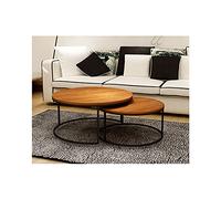 Mesa de comedor redonda pequeña mesa de oficina mesa de reunión de café para cocina, sala de estar, impermeable, mesa redonda pequeña (color: 1, tamaño: 1) (1 1)