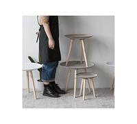 Mesa de comedor redonda pequeña para oficina, mesa de reunión de café para habitación, mesa redonda de cocina de fácil montaje (color: marrón, tamaño: 1) (marrón 1)