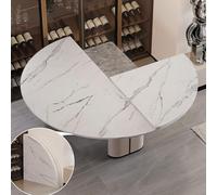 Mesa de comedor redonda plegable de 130 a 200 cm de diámetro, ahorro de espacio, mesa de madera para catering y banquetes, gran extensor de mesa plegable para fiestas, diseño sin patas