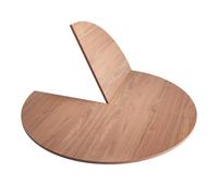 Mesa de comedor redonda plegable de madera de gran diámetro, ahorra espacio, fácil de limpiar, ampliable para restaurantes y reuniones familiares, sin patas, acabado marrón