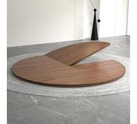 Mesa de comedor redonda plegable impermeable portátil para uso en interiores y exteriores, mesa circular compacta que ahorra espacio, ideal para cocina, patio, banquete, 180 cm/70