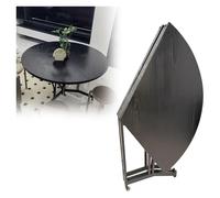 Mesa de comedor redonda plegable, mesa de cocina y patio de 35.5 pulgadas con patas resistentes, mesa circular que ahorra espacio para uso en interiores y exteriores