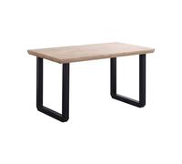Mesa de comedor roma extensible negro - roble 220 x 80 x cm