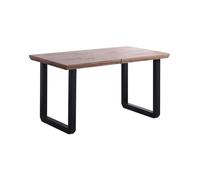 Mesa de comedor extensible Roma roble Honey/negro 77x140x80 cm Adec