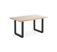 Mesa de comedor roma negro - roble 150 x 76 x cm