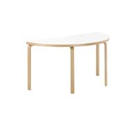Mesa de Comedor Semicircular Aalto 96, Blanco.