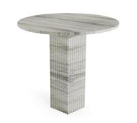 NORR11 Mesa de comedor Soho Tufo plateado. Ø80 × 74