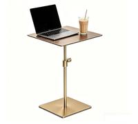 Mesa de comedor tipo bistró para terraza, de acero inoxidable, regulable | Mesa de Bar Bistro, mesa de Pub de cóctel con altura de mostrador para interiores y exteriores(Gold,50cmx50cm)