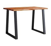 Mesa de comedor con borde vivo madera maciza acacia 110x70x75cm