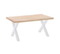 Mesa de comedor x-loft 160 roble salvaje - blanco 160x90 cm