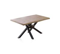 Mesa de comedor xena fit 150 roble honey - negro 150 x 76 x cm