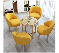 Mesa de comedor y silla combinada, oficina, recepción, mesa de ocio, cafetería, postre, balcón, sala de estar, mesa de té, mesa de hotel y cuatro sillas, tienda de ropa de cine Lou (amarillo)