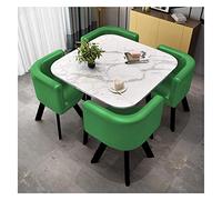 Mesa de comedor y silla combinada, sala de estar, recepción, mesa de ocio, 1 mesa 4 sillas, oficina, hogar, cocina, salón, biblioteca, dormitorio (color: rojo) (verde)