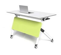 Mesa de conferencia plegable portátil sobre ruedas para reuniones y seminarios dinámicos Tabla de capacitación móvil grande para oficina en el aula y sala de capacitación (140 * 50 * 75cm/55 * 19.7 *